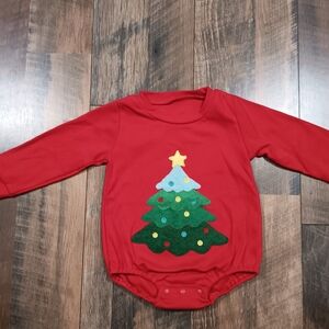 12-18 Months Romper Festive Red Christmas